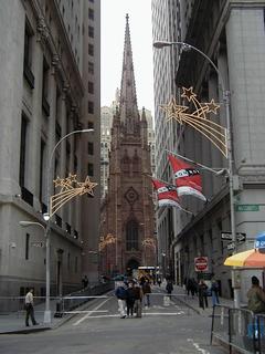 Trinity Church from Wall St<br>Location: <a href="https://www.google.com/maps/search/?api=1&query=40.70712,-74.01059" target="_new">Wall St and Broad St</a>